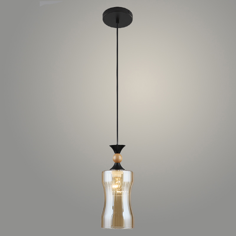 Подвес N5177/1HQ BK черный 1х40W Е27 d120 h800, QH22