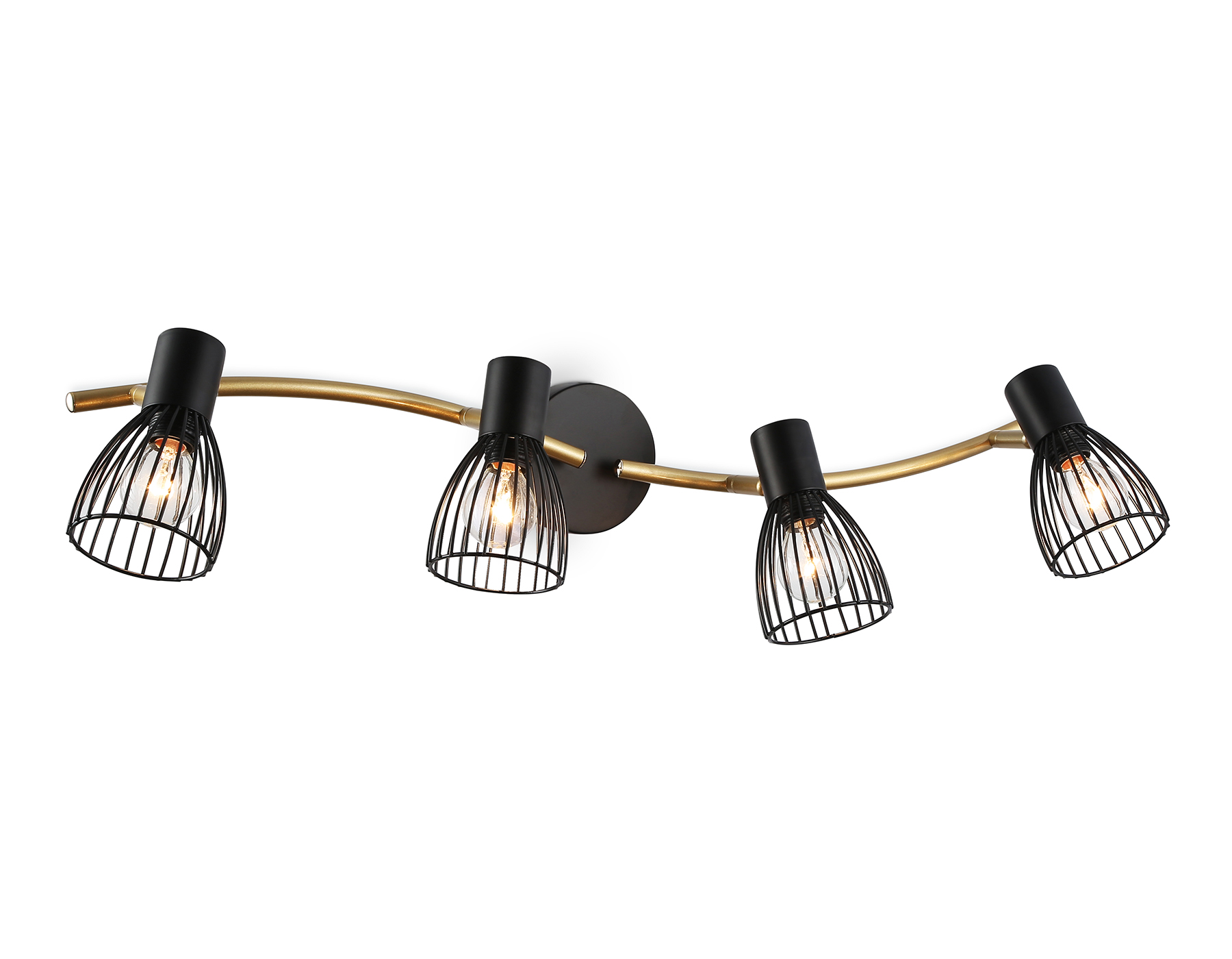 Светильник накладной AMBRELLA TR8662/4 BK/GD черный/золото E14/4 max 60W 760*100*170