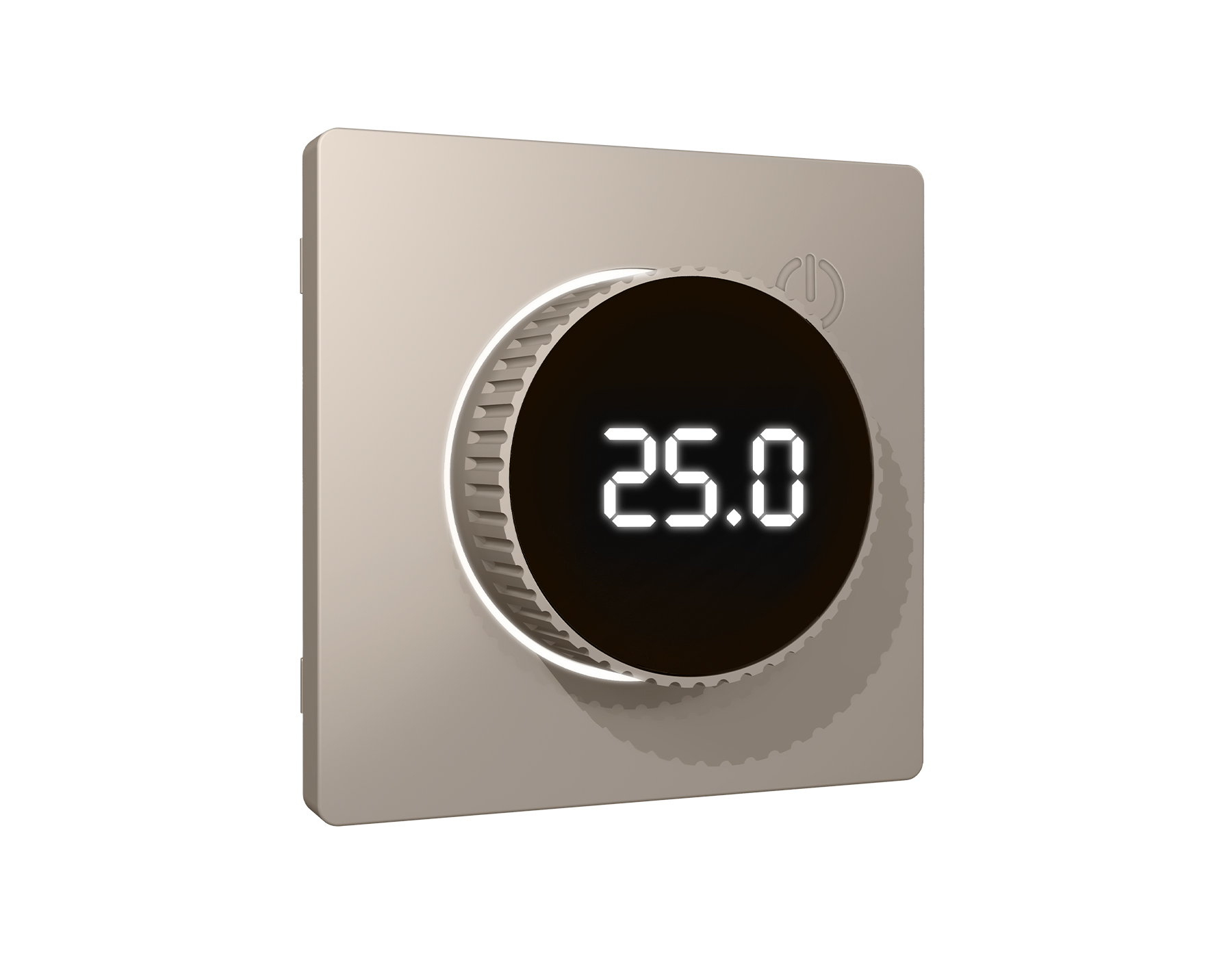 AP3658 Лицевая панель ALFA (Серо-бежевый матовый) для терморегулятора теплого пола с цифровым диспле