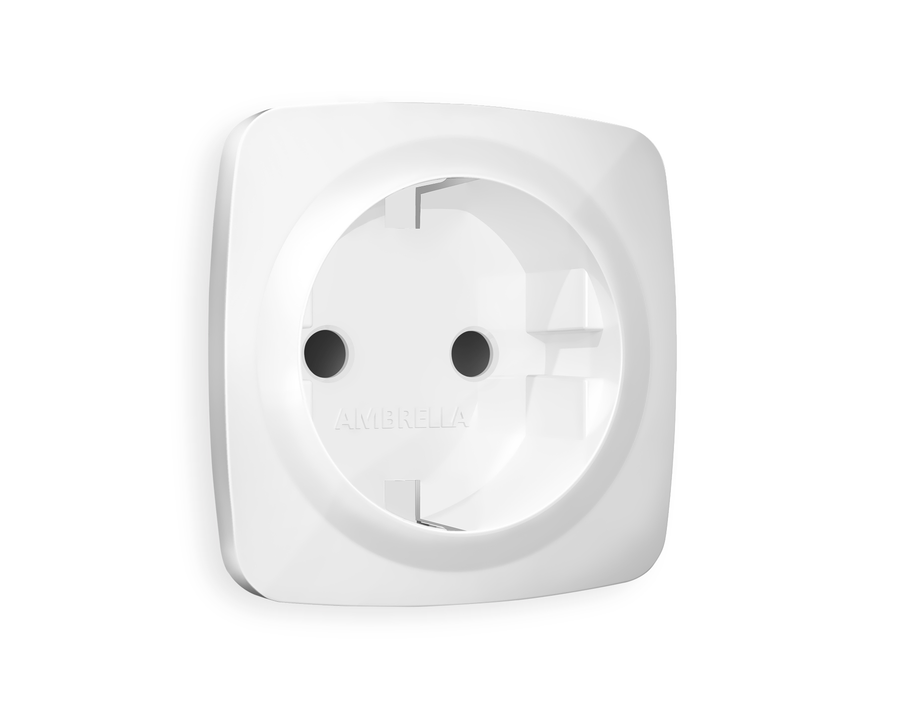 OP1070 Лицевая панель OMEGA (Белый глянец) для электрической розетки с/з со шторками QUANT