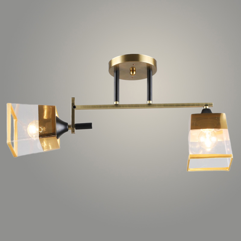 Люстра A4351/2 COP+BK медь/черный 2x60W E27 d520 h260, QH24