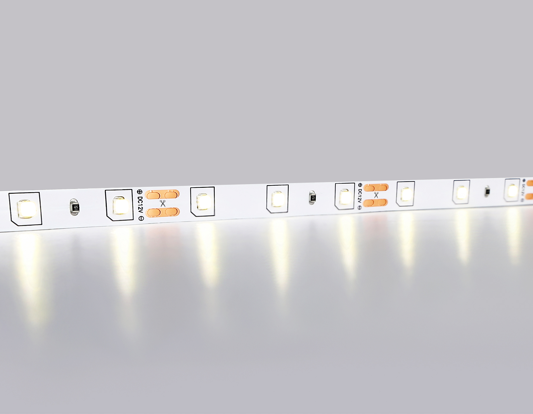 Светодиодная лента AMBRELLA GS1002 2835 60Led/ 4.8W m/ 12V IP20 4500K/ 5000*8*1.2mm (2 конт.)