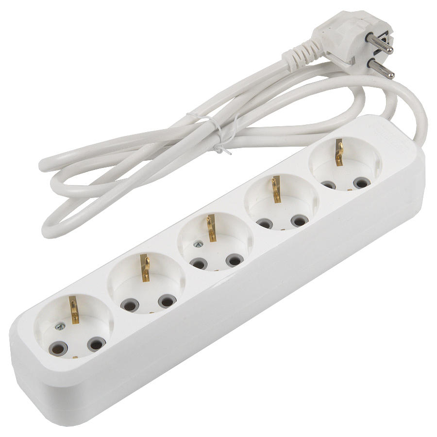 Удлинитель бытовой General GES-16-3x100-3-10m, 16А, 3х1 мм2, 3 места, 10 метров, с заземлением, без 