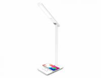 Светодиодная настольная лампа AMBRELLA DE581 WH белый LED 2700-6400K 6W  с беспров заряд и USBпортом