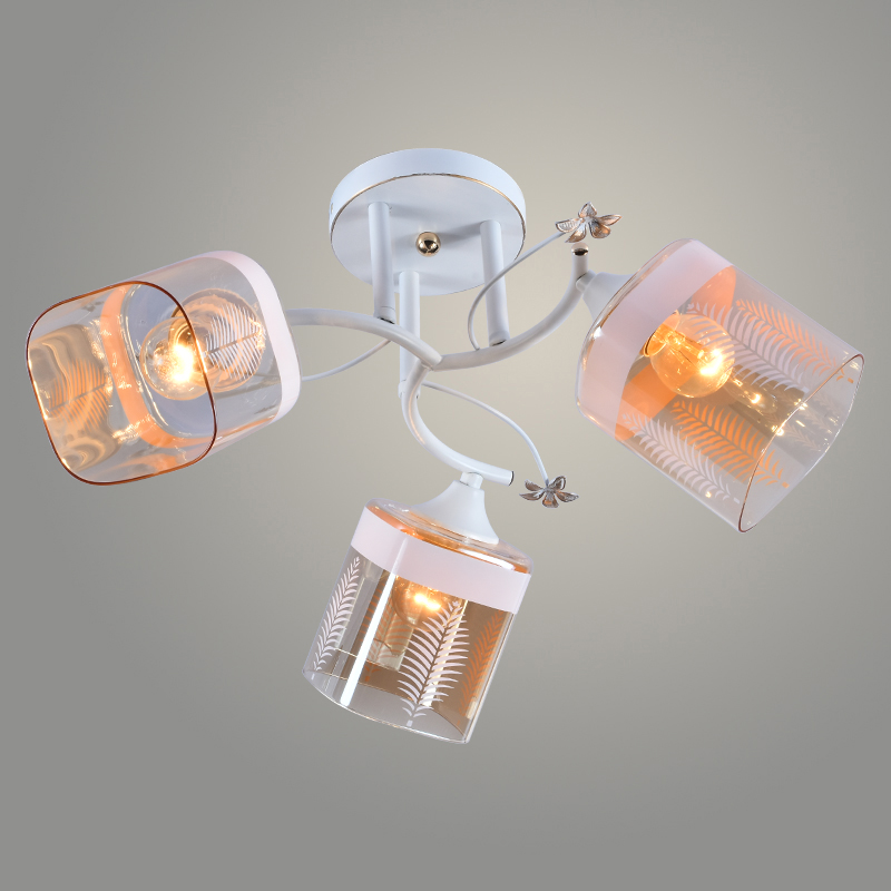 Люстра DA5149A/3 WH+FGD белый/золото 3х60W E27 d540 h260