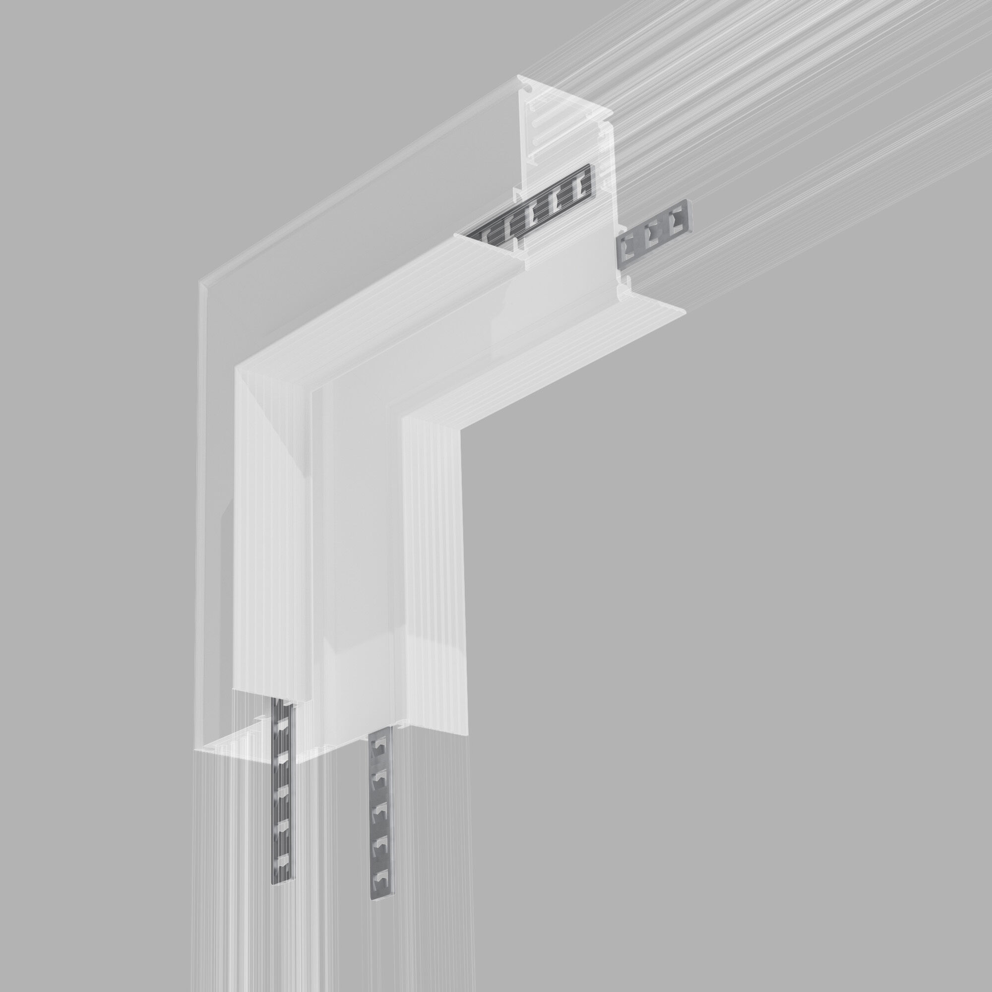 Slim Magnetic Коннектор угловой внутренний для встраиваемого шинопровода белый 85093/00 85093/00