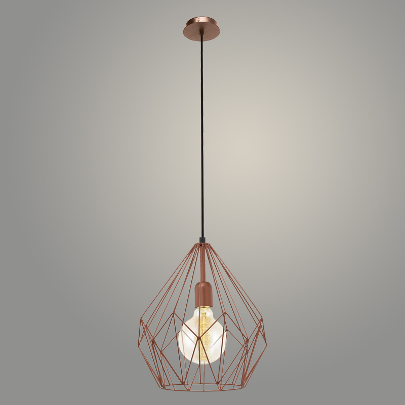 Подвес J826/1HQ BR+BR коричневый/коричневый 1х40W E27 d280 h800