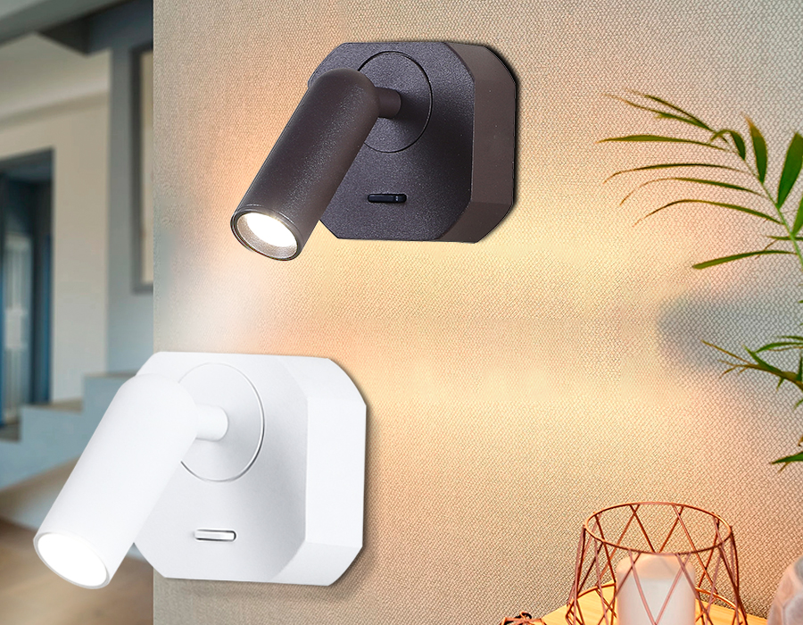 Светильник настенный Ambrella FW283 SCF кофе песок LED 4200K 3W 66*66*65 с выключателем