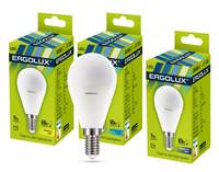 Лампа Ergolux LED-G45-9W-E14-3K Шар 172-265V