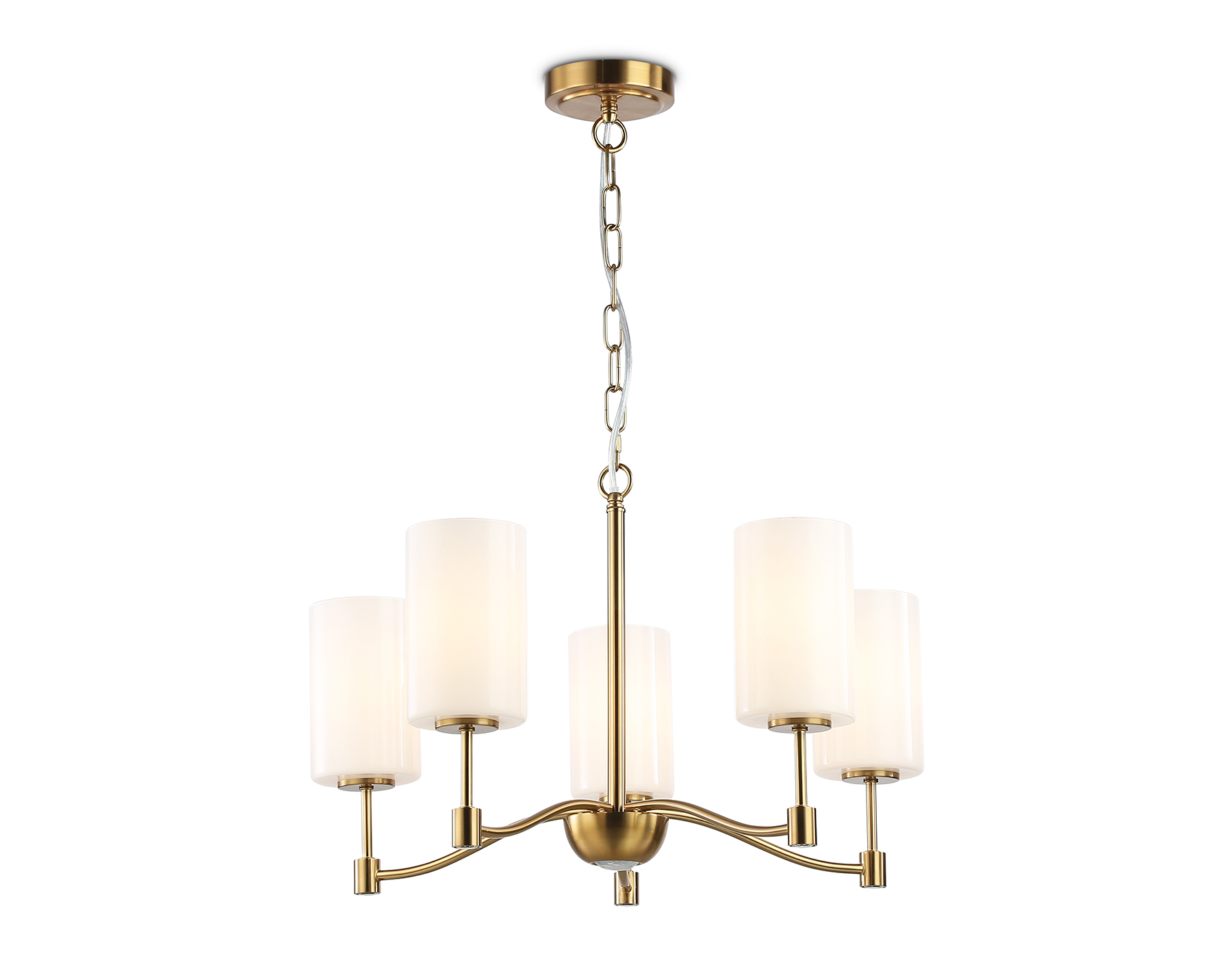 Светильник подвесной LH56051/5 BS/FR латунь/белый матовый E14*5 max 40W D590*950