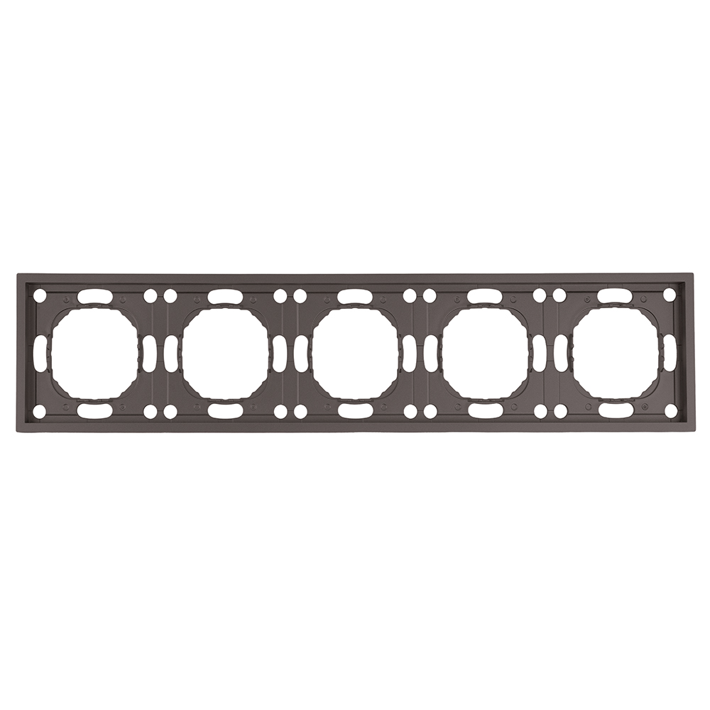 Рамка 5-местная, серия Эмили, PFR00-5005-09, антрацит, soft touch