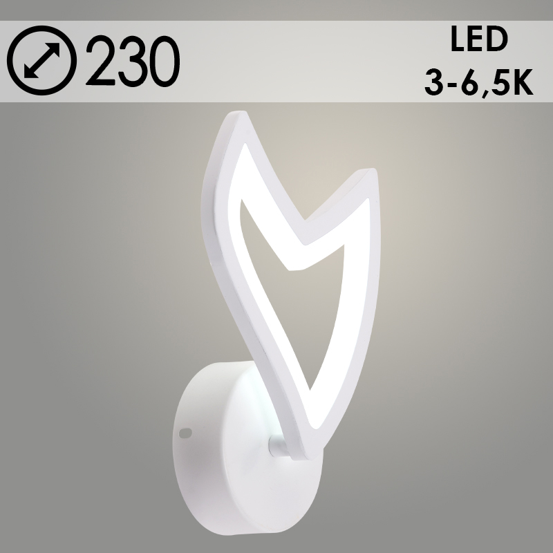 Бра LI9822A/1 WT белый LED 20W 3000-6500K d230, HN23
