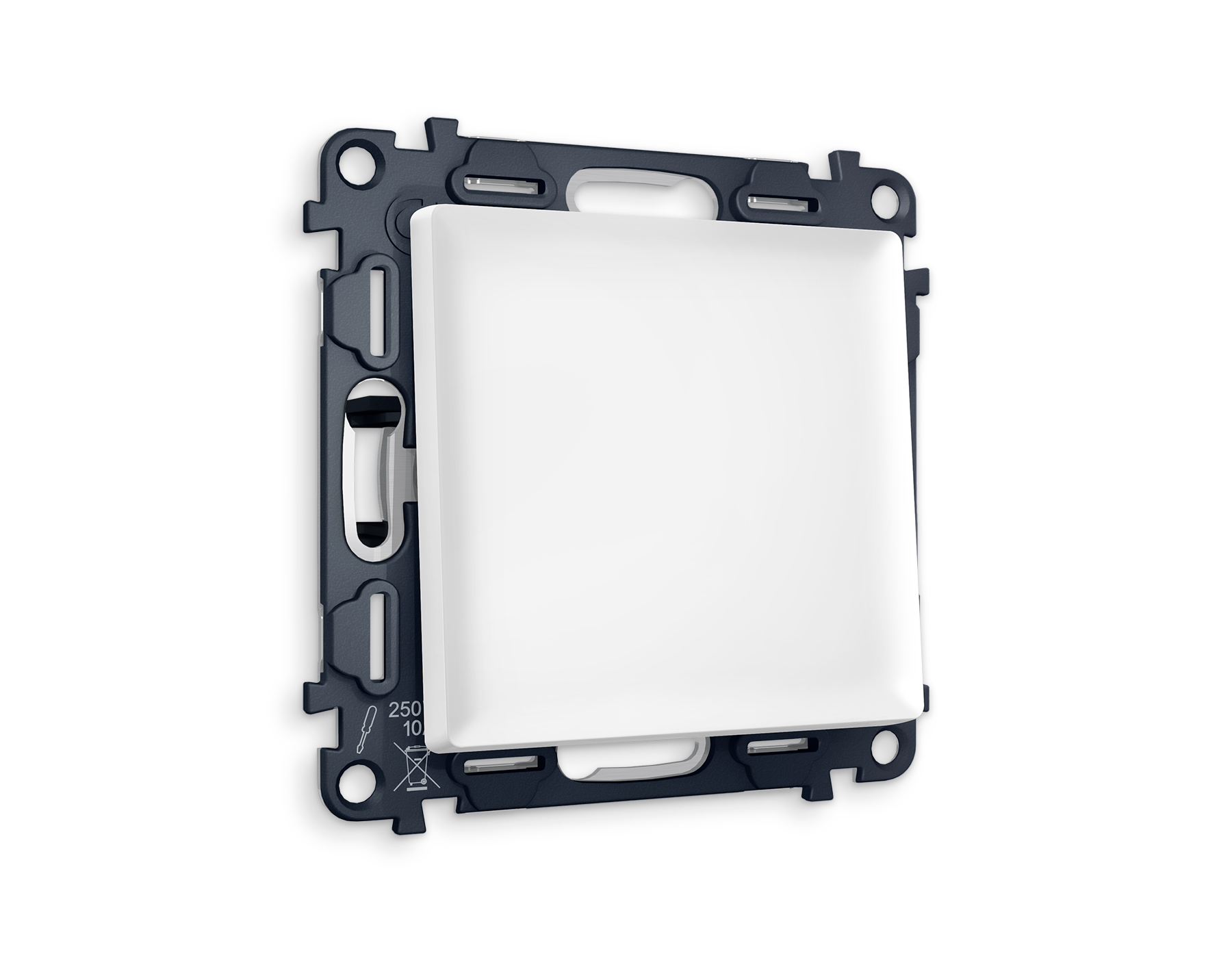 MA121010 Комплект механизма 1-кл выключателя ALFA Белый матовый QUANT (AP1210, VM101)