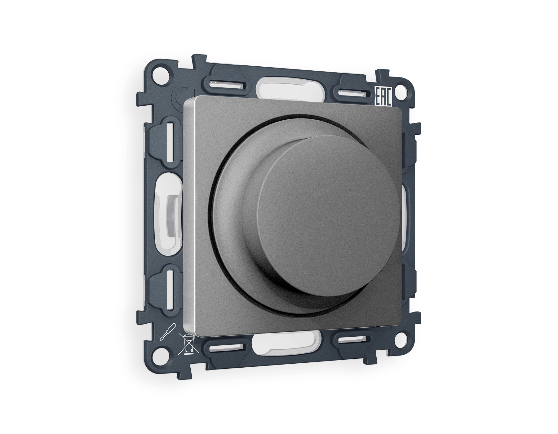 MA655510 Комплект механизма светорегулятор ALFA Антрацит серы 25-600W/LED 5-300W QUANT(AP6555,VM136)