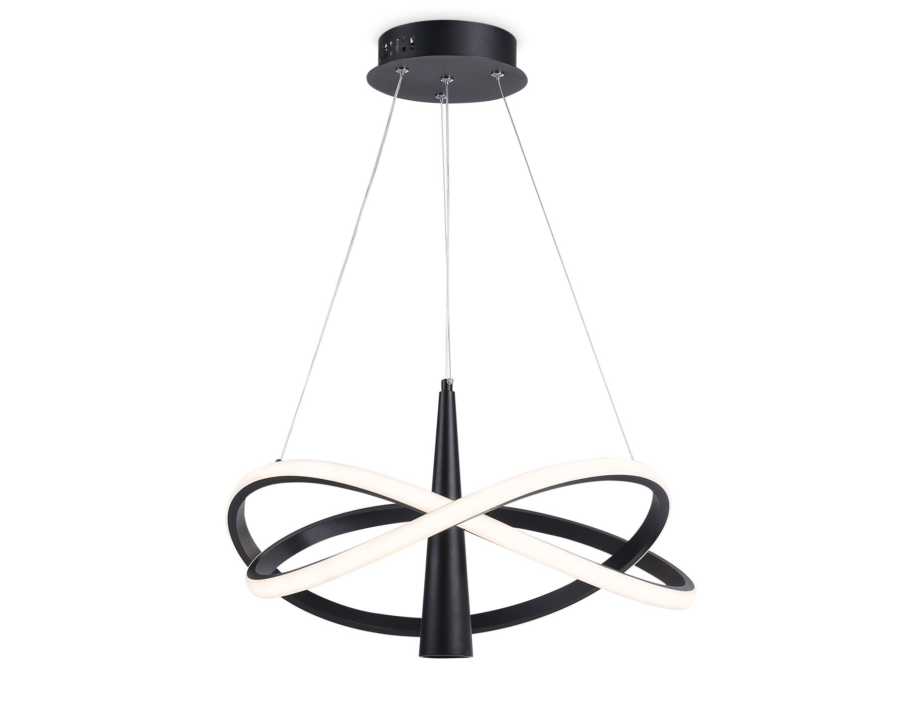 Светильник Ambrella FL5368/2+1 BK черный 47W 3000K-6400K D480*1200 (ПДУ ИК)