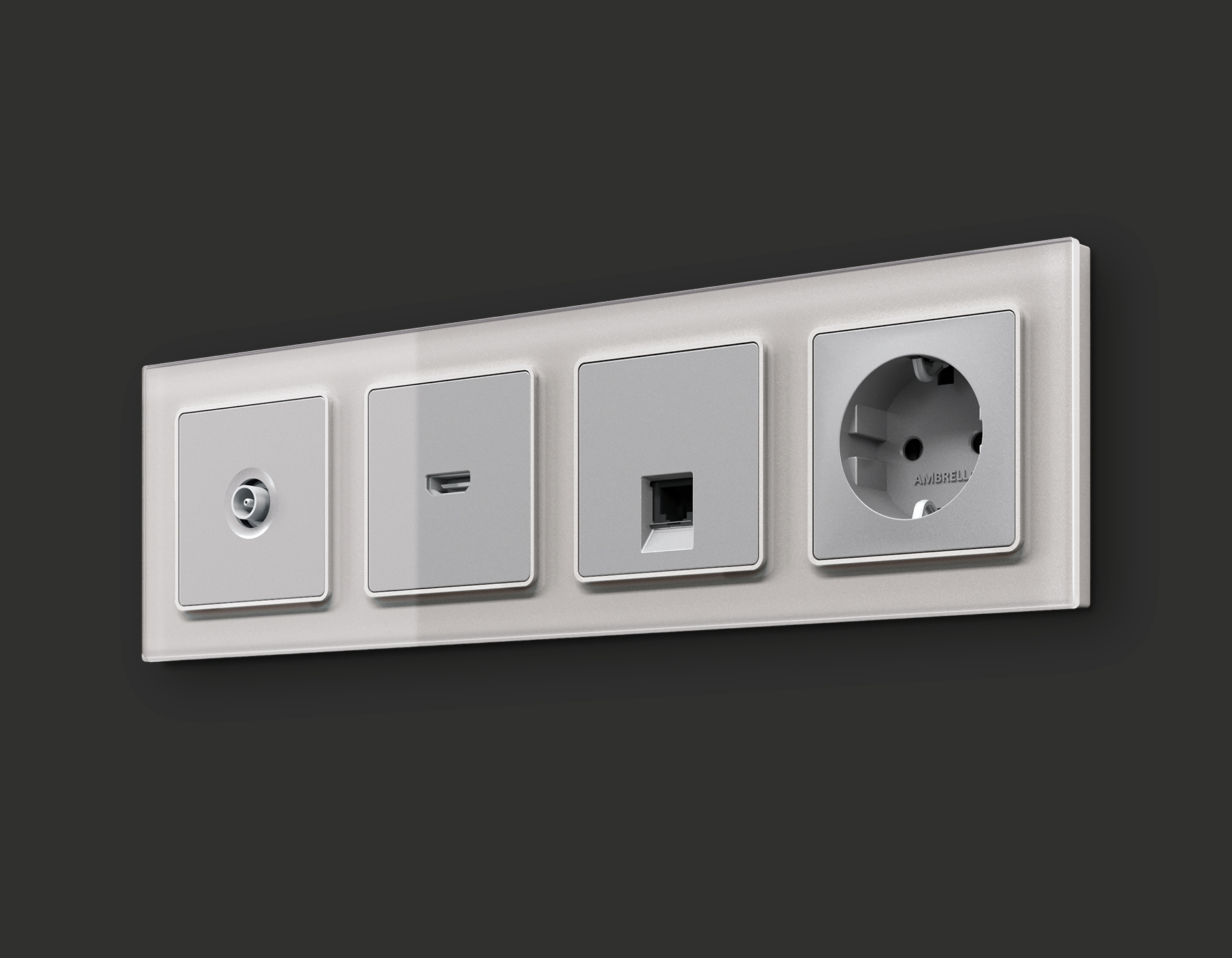 MA412005 Комплект механизма компьютерной розетки RJ-45 экранированной с автоматической защитной штор