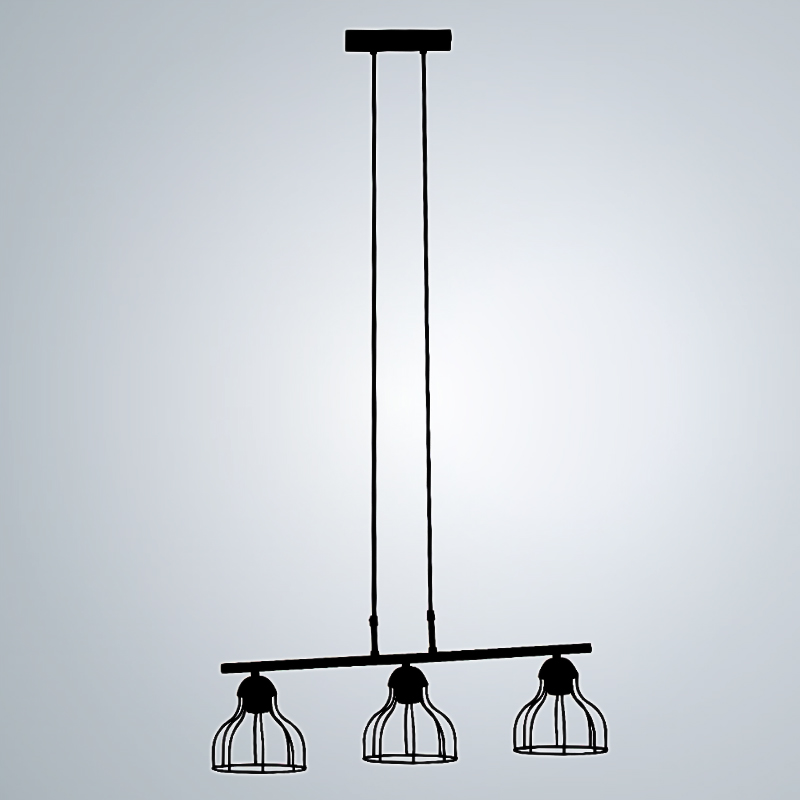 Подвес "Энди" 231 черный НСБ 01-3x60-159 Е27 3x60W Е27 d160 h1145