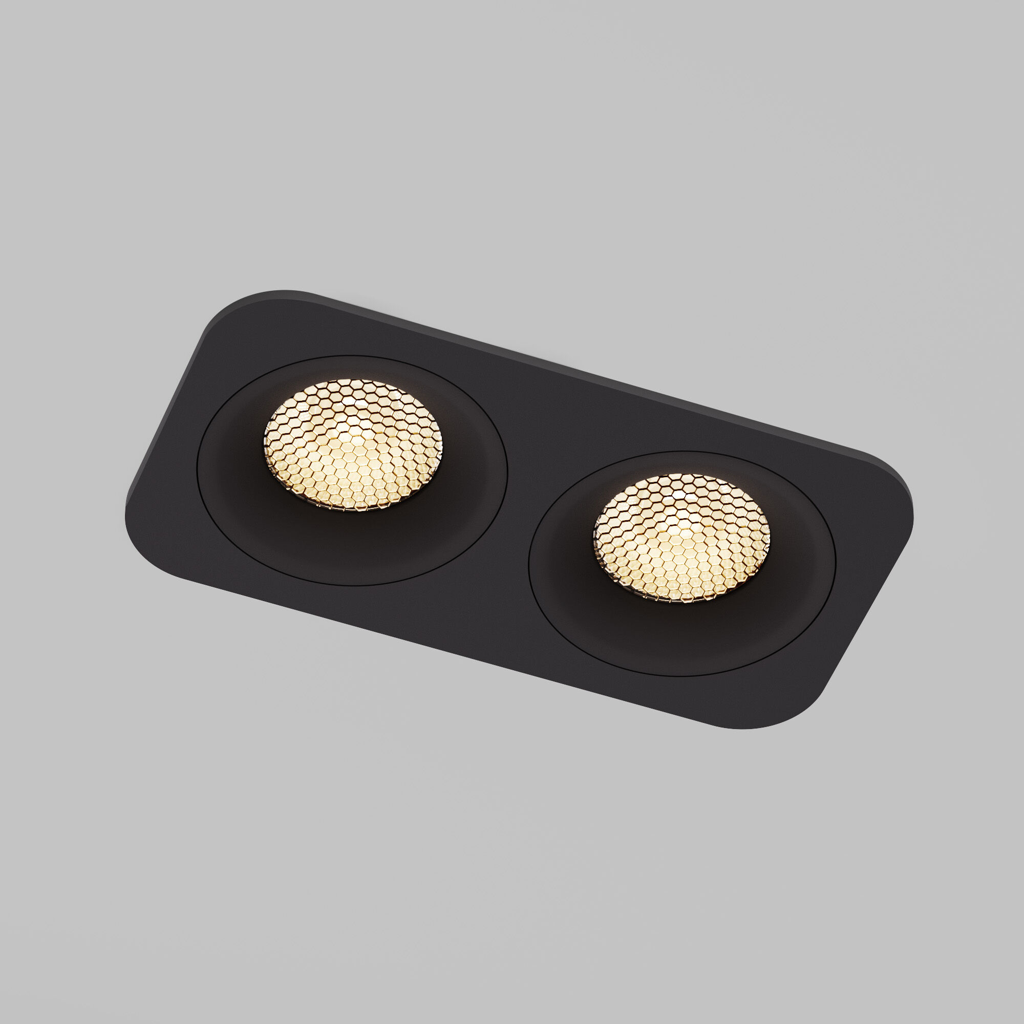 Светильник встраиваемый светодиодный IP44 15277/LED Tetro 20W 3000K черный IP44