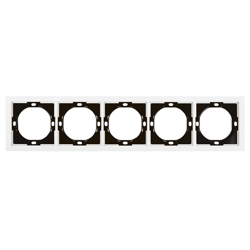 Рамка 5-местная, серия Мия, PFR00-3005-01, белая магнолия