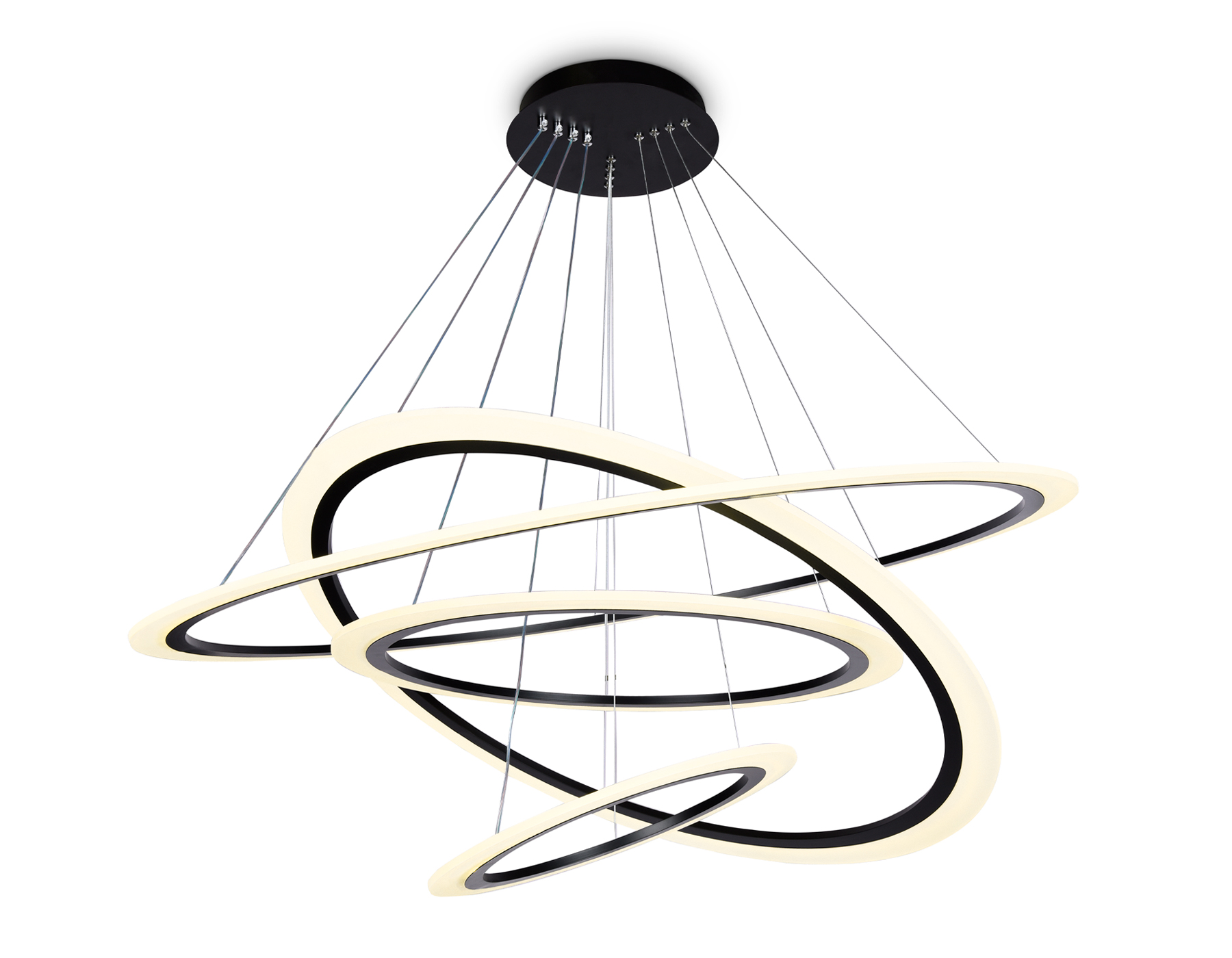 Светильник Ambrella FA4365/4 BK черный 235W 3000K/4200K/6400K D100*870 (ПДУ РАДИО 2.4G)