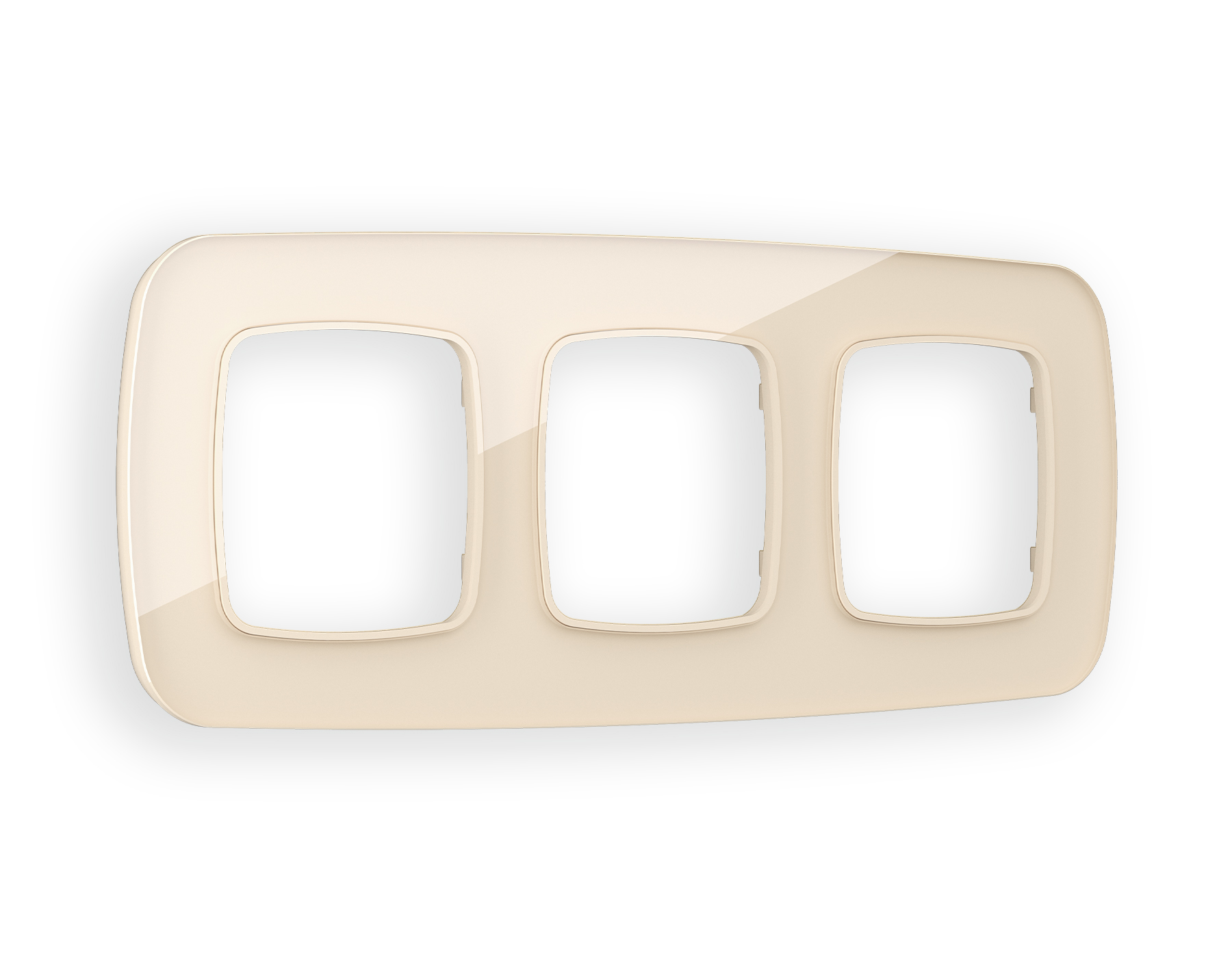 OF350303 Рамка OMEGA Radian (Бежевый Стекло закаленное натуральное) 3-ая