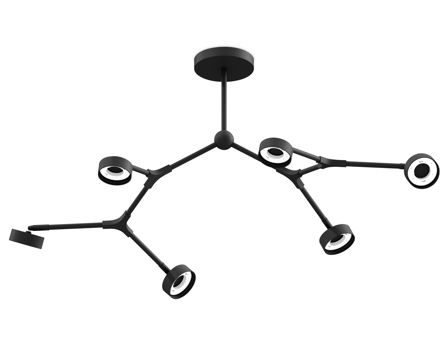 Корпус светильника подвесной поворотный D85 C9056/6 SBK черный песок 1100*400*175mm GX53/6