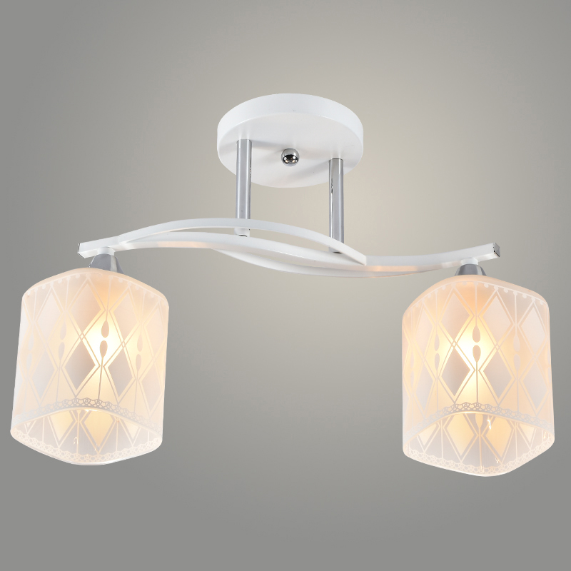 Люстра XA1275/2 WH+CR белый/хром 2х60W E27 d410 h280