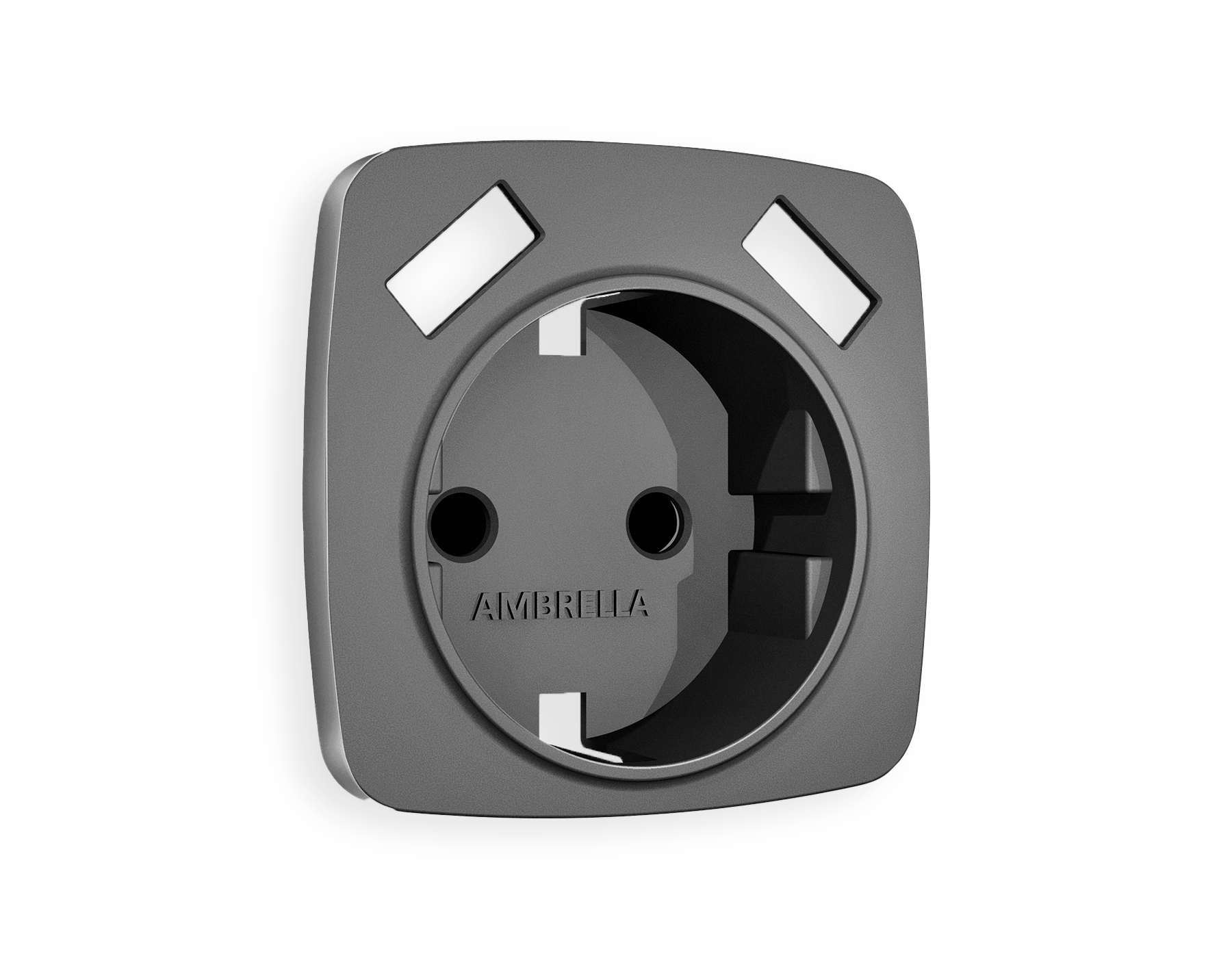 OP6590 Лицевая панель OMEGA (Антрацит серый) для электрической розетки с/з со шторками 2USB A+A QUAN