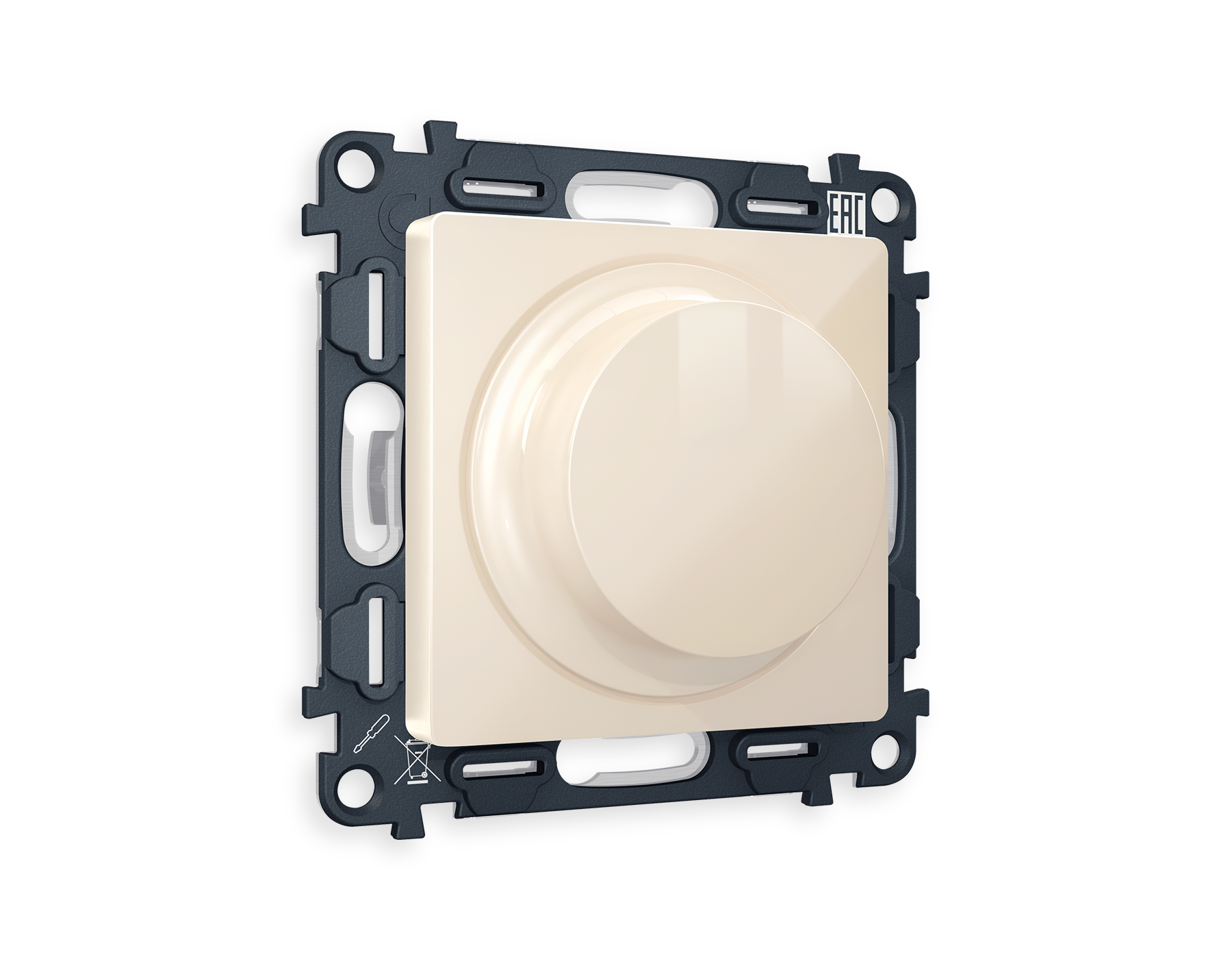 MA305510 Комплект механизма светорегулятора ALFA Бежев глянец 25-600W/LED 5-300W QUANT(AP3055,VM136)