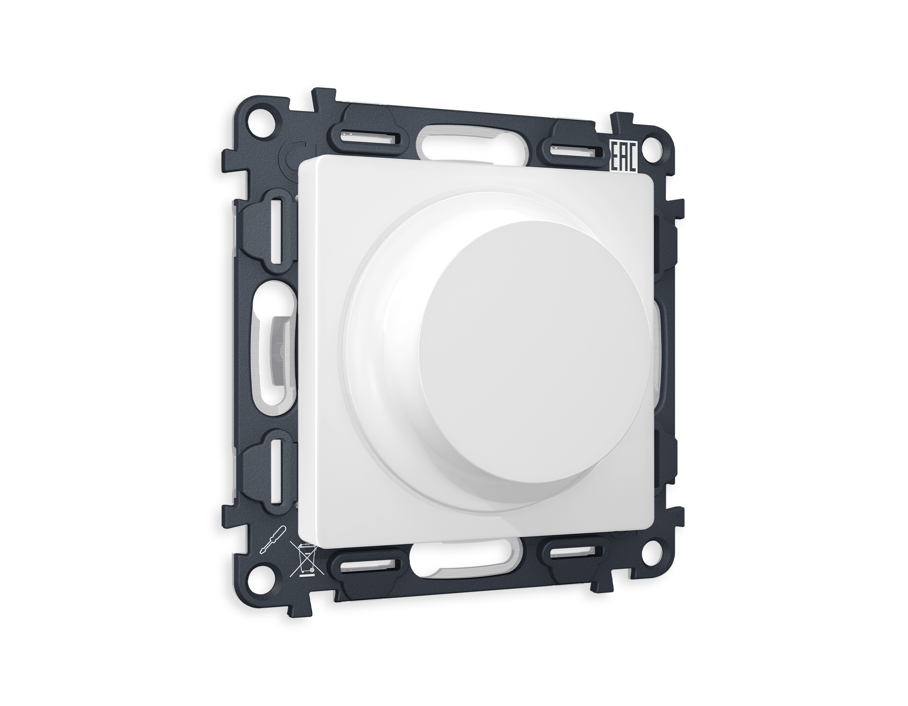 MA125510 Комплект механизма светорегулятора ALFA Белый матовы 25-600W/LED 5-300W QUANT(AP1255,VM136)