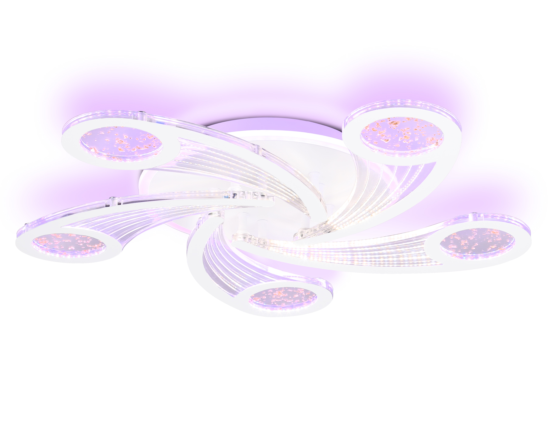 Светильник Ambrella FA4476/5 WH белый 98W 3000K+BL/4200K+PU/3000K+6400K D620*75 (ПДУ ИК)