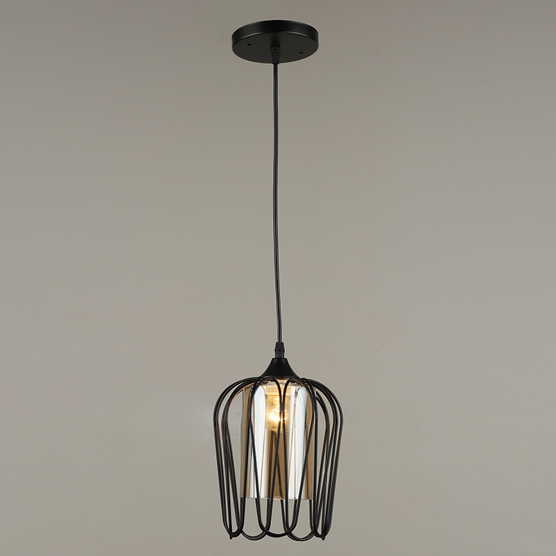 Подвес N4968/1HQ BK черный 1х40W E27 d170 h800, QH22