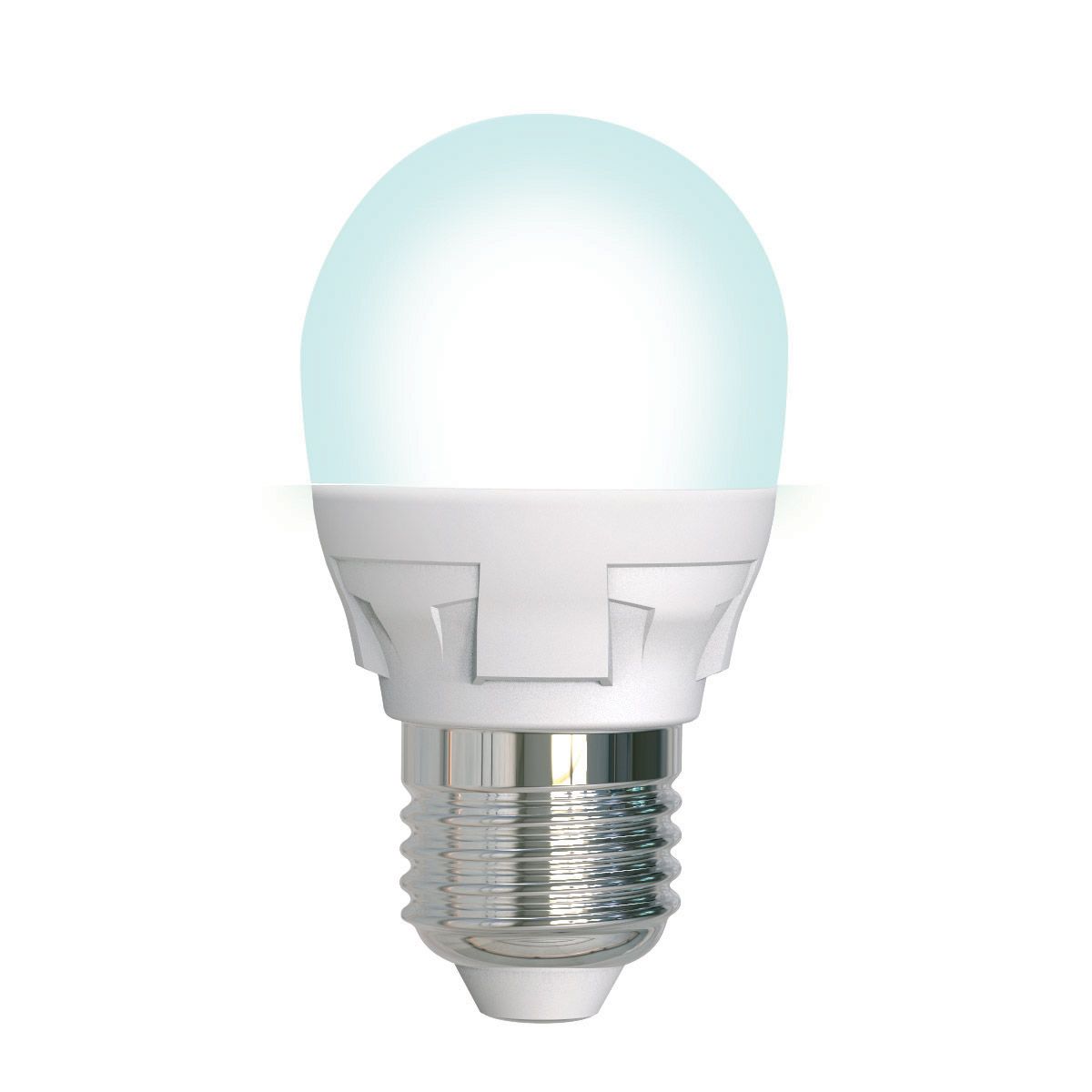 Лампа светодиодная UNIEL LED-G45 7W/4000K/E27/FR/DIM PLP01WH диммируемая. Форма «шар», матовая 