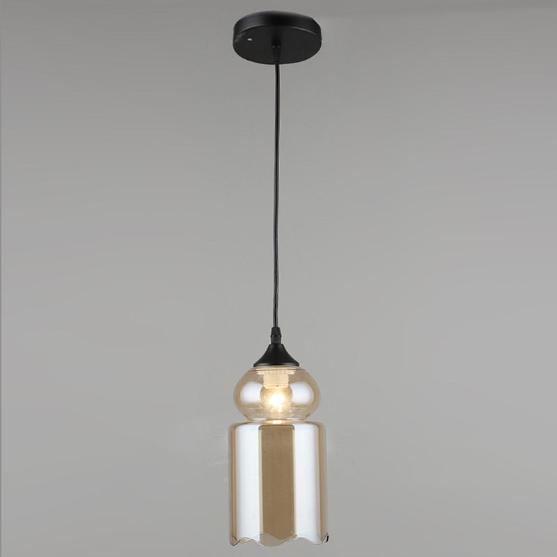 Подвес N4819/1HQ BK+AM черный 1х40W E27 d120 h800