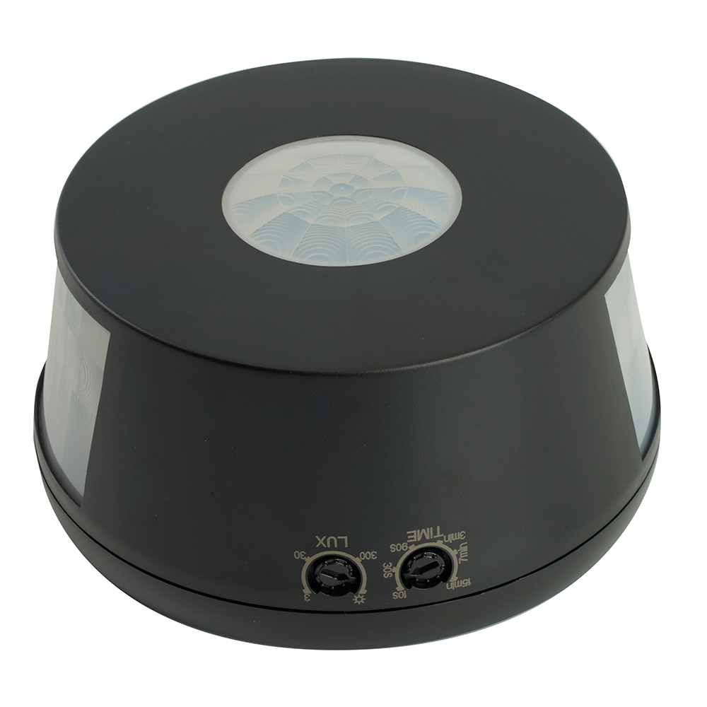 Датчик движения и освещенности 200W 30m  360°(верт.) чёрный SEN19/ST07B