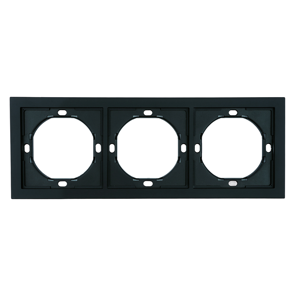 Рамка 3-местная, серия Мия, PFR00-3003-05, черный бархат