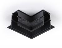 Коннектор угловой для встраиваемого шинопровода Magnetic GL3354 BK черный 85*85*H46.8  AMBRELLA