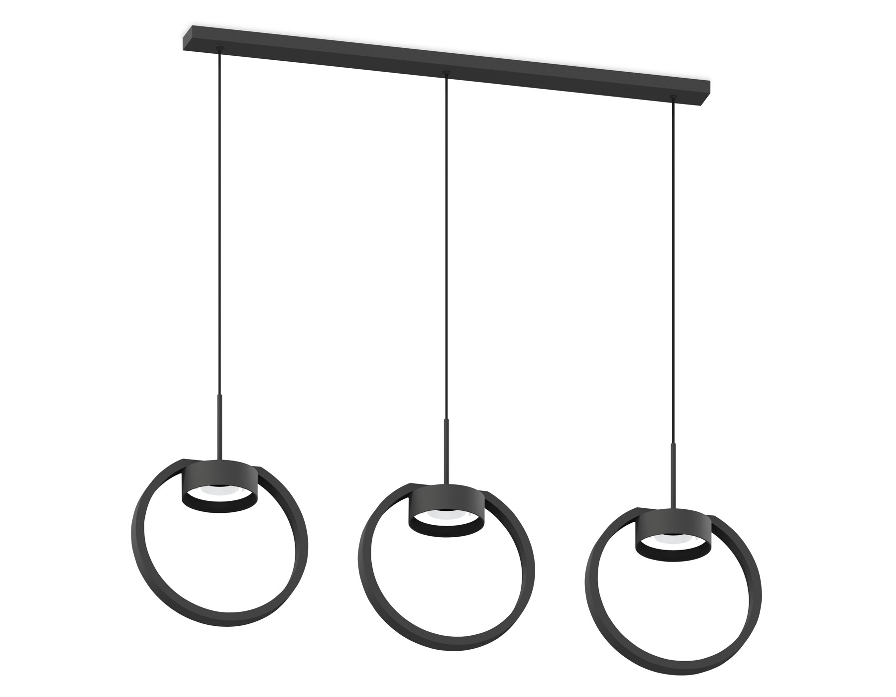 Корпус светильника подвесной D85 C9107/3 SBK черный песок 700*20*1085mm GX53/3