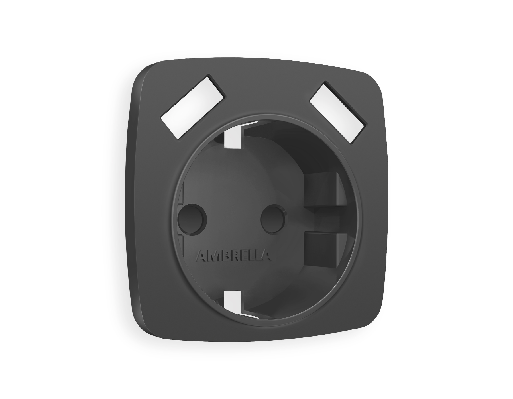 OP9090 Лицевая панель OMEGA (Графит Мягкое касание) для электр розетки с/з со шторками 2USB A+A QUAN