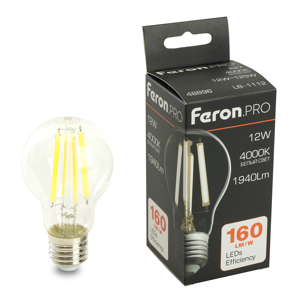 Лампа светодиодная FERON LB-1112 1940LM 12W 175-265V E27 4000K