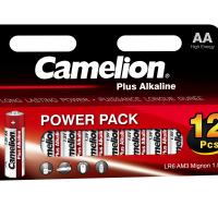 Батарейка CAMELION Plus Alkaline BL12 LR6 (LR6-HP12, пальчиковая батарейка АА 1.5В)