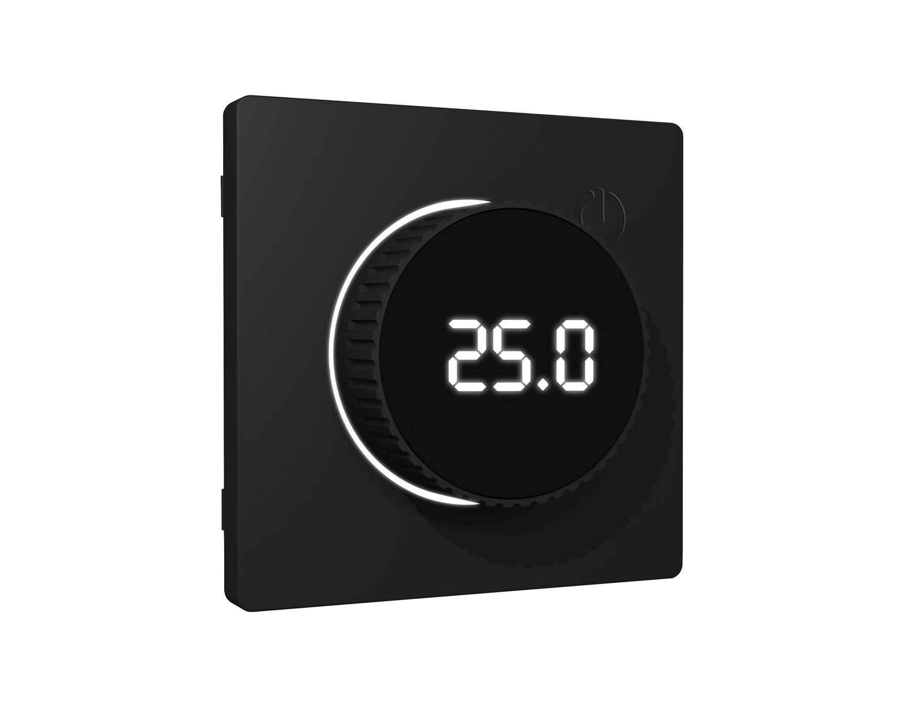 AP8058 Лицевая панель ALFA (Черный матовый) для терморегулятора теплого пола с цифровым дисплеем QUA