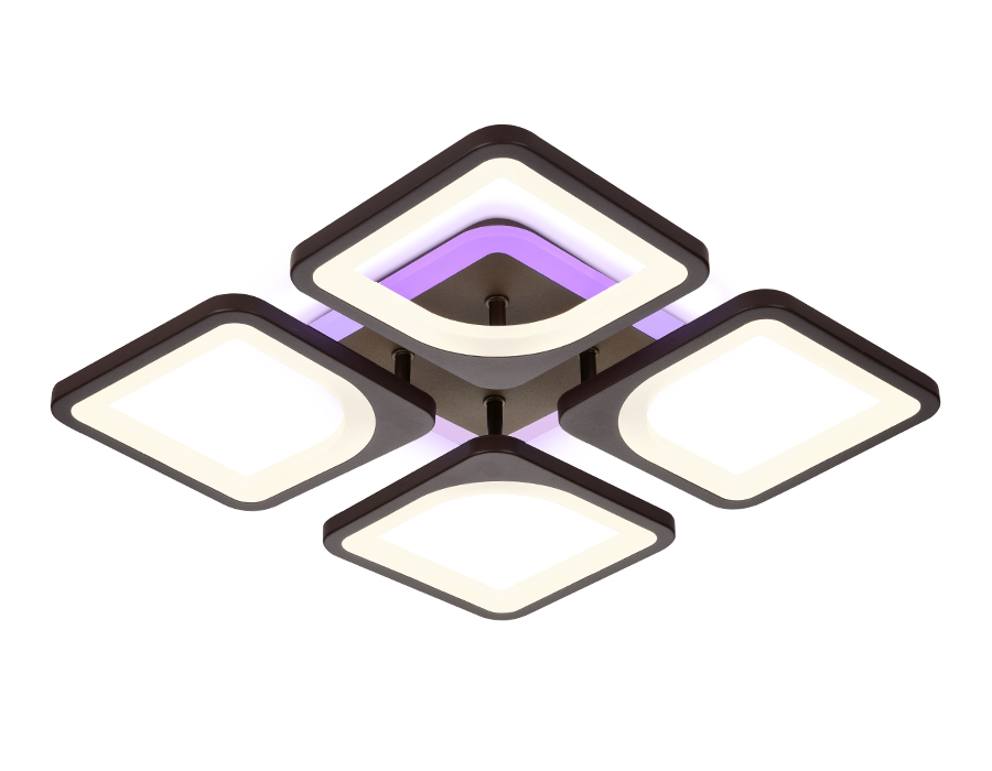 Светильник Ambrella FA442/4 CF кофе 78W 520*520*80 (ПДУ РАДИО 2.4G)