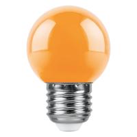 Лампа светодиодная FERON LB-37 1W 230V E27 оранжевый для белт лайта G45