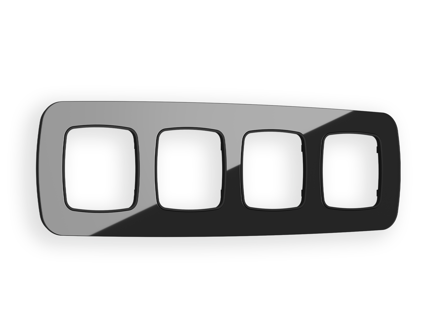 OF350804 Рамка OMEGA Radian (Черный Стекло закаленное натуральное) 4-ая