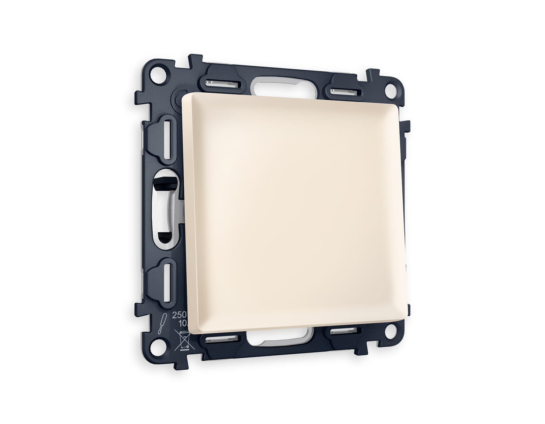 MA321010 Комплект механизма 1-кл выключателя ALFA Бежевый матовый QUANT (AP3210, VM101)