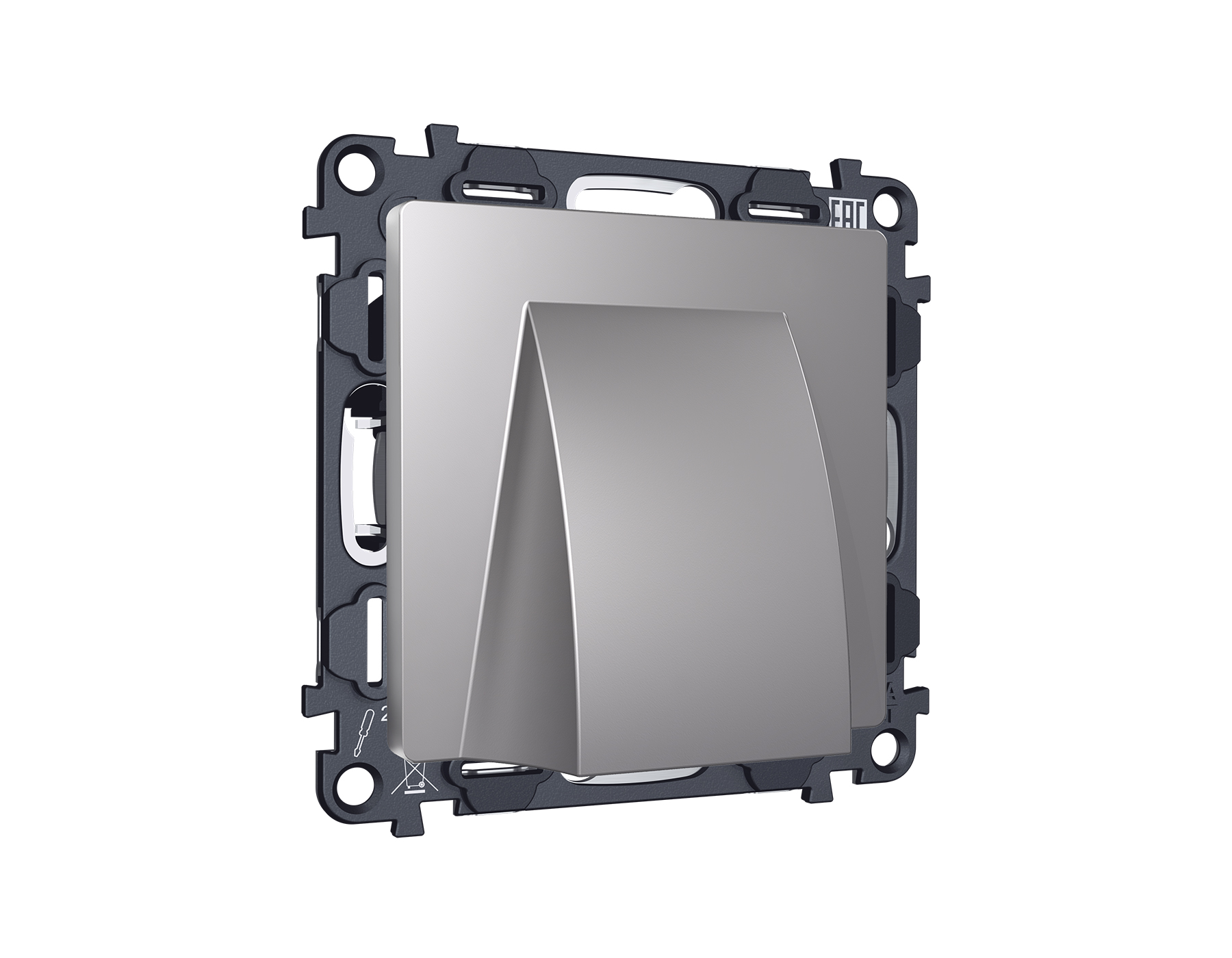 MA515810 Комплект вывода кабеля с фиксатором ALFA Сталь матовый QUANT (AP5158, VM238)