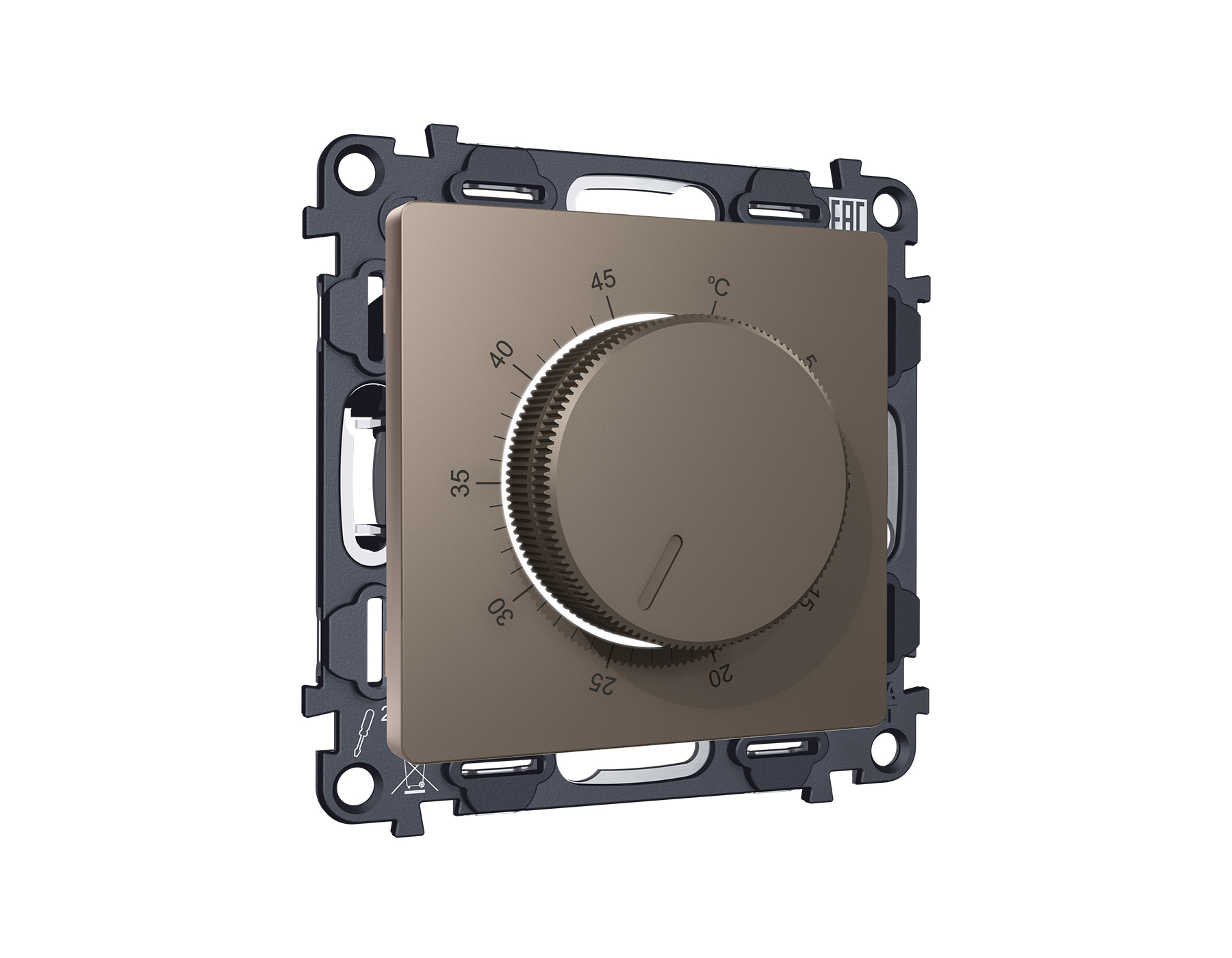 MA635710 Комплект механизма терморегулятора с датчиком для теплого пола с подсветкой 16A-250V ALFA Т