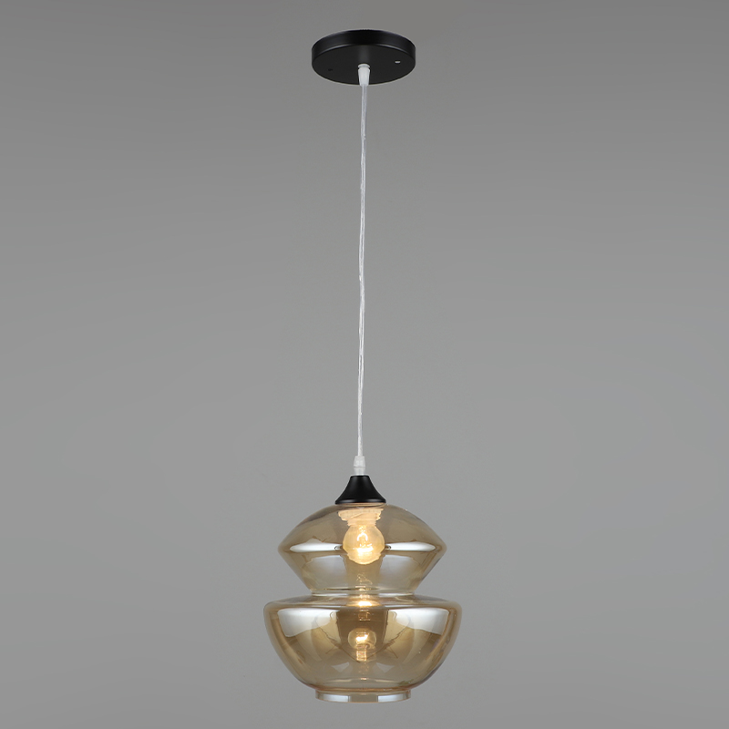 Подвес A3685/1HQ BK+AM черный 1х40W E27 d210 h800, QH22