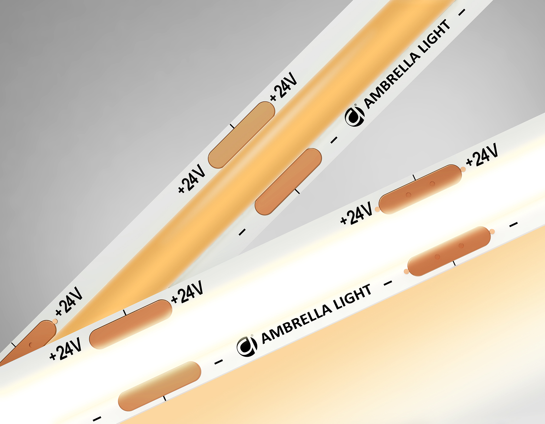 Светодиодная лента AMBRELLA GS4651 COB 320Led /10W m/ 24V IP20 3000K/ 5000*8*1.54mm (2 конт.)